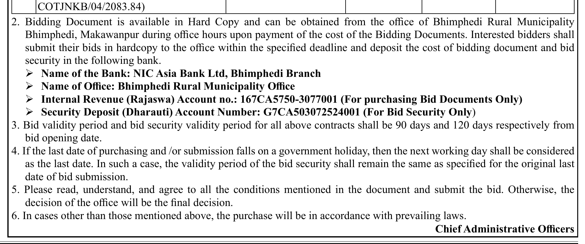 Tender notice as printed in Gorkhapatra, 14 Oct 2026, page 7